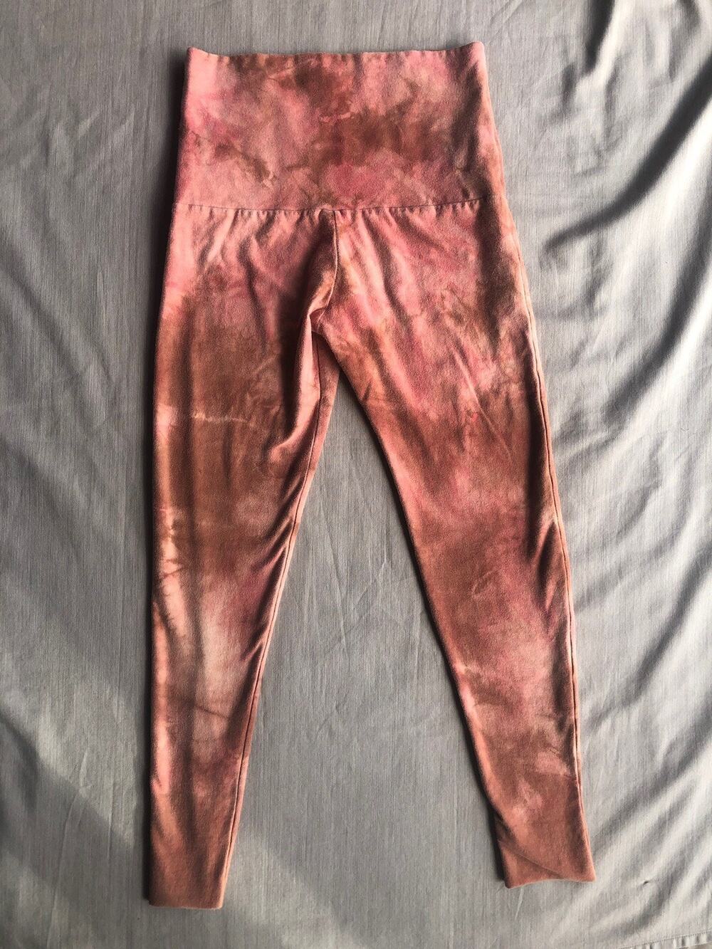 ImOne Leggings Womens XS Pink Hand Tie Dyed Organic Cotton Sustainable USA Made